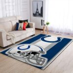Indianapolis Colts Nfl Area Rugs Team Logo Helmet Living Room Carpet Sports Rug Regtangle Carpet Floor Decor Home Decor 0