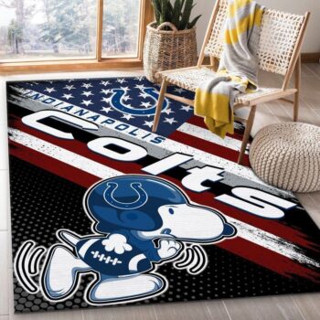 Indianapolis Colts Nfl Team Logo Snoopy Us Style Area Rug Living Room And Bed Room Rug Rug Regtangle Carpet Floor Decor Home Decor 0