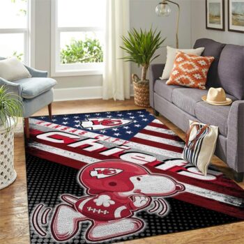 Kansas City Chiefs Nfl Area Rugs American Flag Snoopy Living Room Carpet Team Logo Sports Rug Regtangle Carpet Floor Decor Home Decor 0