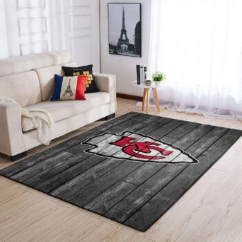 Kansas City Chiefs Nfl Area Rugs Football Living Room Carpet Team Logo Wooden Home Rug Regtangle Carpet Floor Decor Home Decor 0