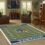 Kansas Jayhawks Home Field Area Rug Football Living Room Carpet Home Rug Regtangle Carpet Floor Decor Home Decor 0