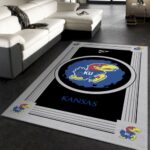 Kansas Jayhawks Ncaa Team Logo Nice Gift Home Decor Rectangle Area Rug 0