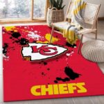 Kc Chiefs Logo Nfl Area Rug Living Room Rug Home Us Decor Living Room Area Rug Home Decor 0