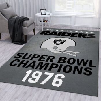 Las Vegas Raiders 1976 Nfl Area Rug Living Room And Bed Room Rug Rug Regtangle Carpet Floor Decor Home Decor 0