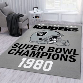 Las Vegas Raiders 1980 Nfl 1 Area Rug Living Room And Bed Room Rug Rug Regtangle Carpet Floor Decor Home Decor 0