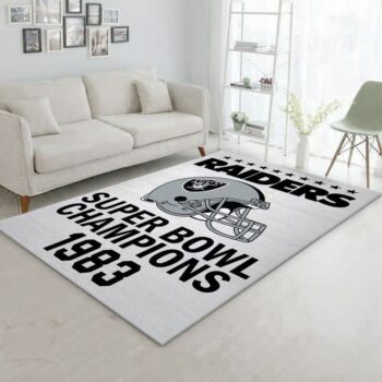 Las Vegas Raiders 1983 Nfl Area Rug Living Room And Bed Room Rug Rug Regtangle Carpet Floor Decor Home Decor 0