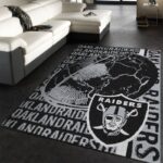 Las Vegas Raiders Nfl 26 Area Rug Living Room And Bed Room Rug Rug Regtangle Carpet Floor Decor Home Decor 0