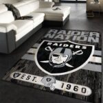 Las Vegas Raiders Nfl 33 Area Rug Living Room And Bed Room Rug Rug Regtangle Carpet Floor Decor Home Decor 0