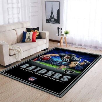 Las Vegas Raiders Nfl 40 Area Rug Living Room And Bed Room Rug Rug Regtangle Carpet Floor Decor Home Decor 0