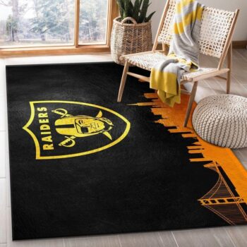 Las Vegas Raiders Nfl 44 Area Rug Living Room And Bed Room Rug Rug Regtangle Carpet Floor Decor Home Decor 0