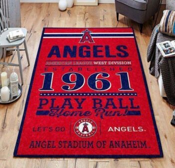 Los Angeles Angels Area Rug Mlb Baseball Team Logo Carpet Living Room Rugs Rug Regtangle Carpet Floor Decor Home Decor V752 0