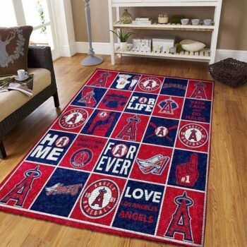 Los Angeles Angels Area Rug Mlb Baseball Team Logo Carpet Living Room Rugs Rug Regtangle Carpet Floor Decor Home Decor V760 0
