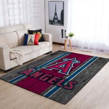 Los Angeles Angels Mlb Area Rugs Baseball Living Room Carpet Team Logo Wooden Style Home Rug Regtangle Carpet Floor Decor Home Decor 0