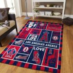 Los Angeles Angels Mlb Baseball Area Rug Baseball Rug Regtangle Carpet Floor Decor Home Decor V11240 0
