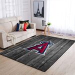 Los Angeles Angels Mlb Team Logo Grey Area Rugs Wooden Style Living Room Carpet Sports Rug Regtangle Carpet Floor Decor Home Decor 0