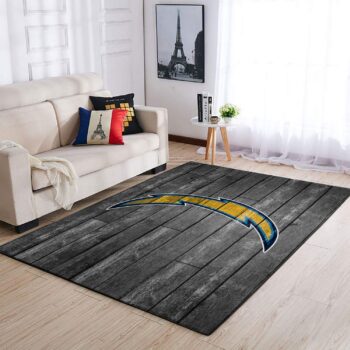 Los Angeles Chargers Nfl Area Rugs Football Living Room Carpet Team Logo Wooden Home Rug Regtangle Carpet Floor Decor Home Decor 0