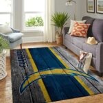 Los Angeles Chargers Nfl Team Logo Area Rugs Wooden Style Living Room Carpet Sports Rug Regtangle Carpet Floor Decor Home Decor 0