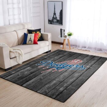 Los Angeles Dodgers Mlb Area Rugs Baseball Living Room Carpet Team Logo Wooden Home Rug Regtangle Carpet Floor Decor Home Decor 0