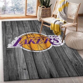 Los Angeles Lakers Nba Team Logo Grey Wooden Style Nice Gift Home Deco 0