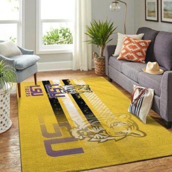 Lsu Tigers Area Rug Football Team Logo Carpet Living Room Rugs Rug Regtangle Carpet Floor Decor Home Decor V6675 0