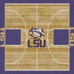 Lsu Tigers Area Rug Living Room Rug Home Decor Basketball Court Ofd 191206 0
