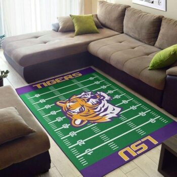 Lsu Tigers Home Field Area Rug Football Living Room Carpet Home Rug Regtangle Carpet Floor Decor Home Decor 0