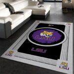 Lsu Tigers Ncaa 1 Area Rug Living Room And Bed Room Rug Rug Regtangle Carpet Floor Decor Home Decor 0