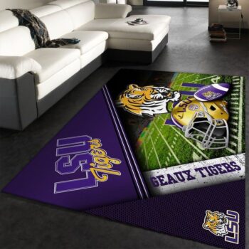 Lsu Tigers Ncaa 2 Area Rug Living Room And Bed Room Rug Rug Regtangle Carpet Floor Decor Home Decor 0