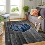 Memphis Grizzlies Nba Area Rugs Basketball Living Room Carpet Team Logo Gray Wooden Home Rug Regtangle Carpet Floor Decor Home Decor 0