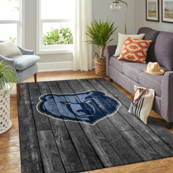 Memphis Grizzlies Nba Team Logo Grey Area Rugs Wooden Style Living Room Carpet Sports Rug Regtangle Carpet Floor Decor Home Decor 0
