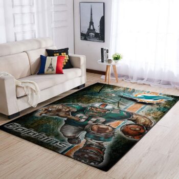 Miami Dolphins Area Rug Nfl Football Living Room Carpet Sports Home Rug Regtangle Carpet Floor Decor Home Decor 0