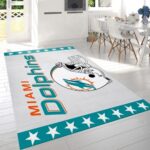 Miami Dolphins Helmet Nfl Team Logo Rug Living Room Rug Us Gift Decor 0