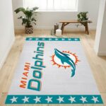 Miami Dolphins Nfl 1 Area Rug Living Room And Bed Room Rug Rug Regtangle Carpet Floor Decor Home Decor 0