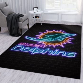 Miami Dolphins Nfl 10 Area Rug Living Room And Bed Room Rug Rug Regtangle Carpet Floor Decor Home Decor 0