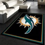 Miami Dolphins Nfl 16 Area Rug Living Room And Bed Room Rug Rug Regtangle Carpet Floor Decor Home Decor 0