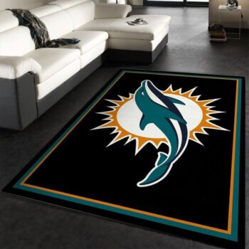 Miami Dolphins Nfl 16 Area Rug Living Room And Bed Room Rug Rug Regtangle Carpet Floor Decor Home Decor 0