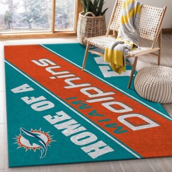 Miami Dolphins Nfl 38 Area Rug Living Room And Bed Room Rug Rug Regtangle Carpet Floor Decor Home Decor 0