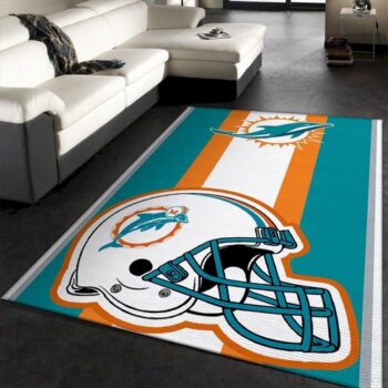 Miami Dolphins Nfl Team Logo Helmet Nice Gift Home Decor Rectangle Are 0