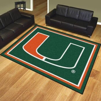 Miami Hurricanes Area Rug Football Team Logo Carpet Living Room Rugs Rug Regtangle Carpet Floor Decor Home Decor V11140 0