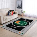 Miami Hurricanes Ncaa Area Rugs Living Room Carpet Team Logo Home Rug Regtangle Carpet Floor Decor Home Decor 0