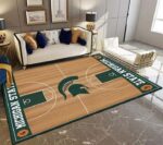 Michigan State Spartans Basketball Fan Rug Area Rug Living Room Carpet Rug Regtangle Carpet Floor Decor Home Decor 0