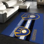 Milwaukee Brewers Mlb 9 Area Rug Living Room And Bed Room Rug Rug Regtangle Carpet Floor Decor Home Decor 0