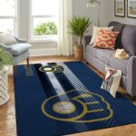 Milwaukee Brewers Mlb Area Rugs Living Room Carpet Team Logo Sports Rug Regtangle Carpet Floor Decor Home Decor 0