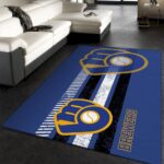 Milwaukee Brewers Mlb Team Logo Nice Gift Home Decor Rectangle Area Ru 0