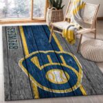 Milwaukee Brewers Mlb Team Logo Wooden Style Style Nice Gift Home Deco 0