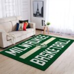 Milwaukee Bucks Area Rug Nba Basketball Team Logo Carpet Living Room Rugs Rug Regtangle Carpet Floor Decor Home Decor V4609 0