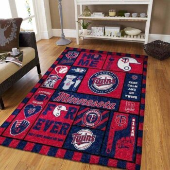 Minnesota Twins Area Rug Mlb Baseball Team Logo Carpet Living Room Rugs Rug Regtangle Carpet Floor Decor Home Decor V4627 0