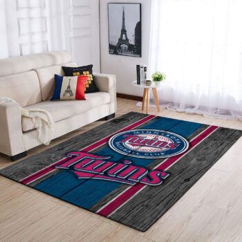 Minnesota Twins Mlb Area Rugs Baseball Living Room Carpet Team Logo Wooden Style Home Rug Regtangle Carpet Floor Decor Home Decor 0