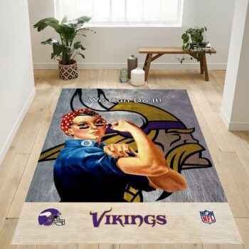 Minnesota Vikings Football Nfl 15 Area Rug Living Room And Bed Room Rug Rug Regtangle Carpet Floor Decor Home Decor 0