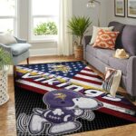 Minnesota Vikings Nfl Area Rugs American Flag Snoopy Living Room Carpet Team Logo Sports Rug Regtangle Carpet Floor Decor Home Decor 0